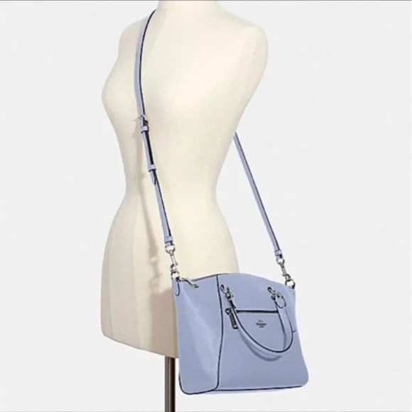 Coach Light Gray Leather Tote Bag - Picture 2 of 10